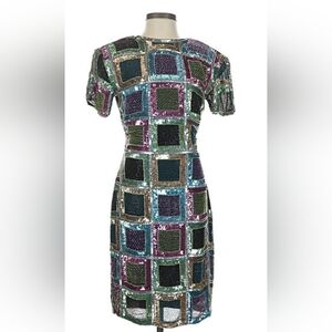 Incredible Liza Carr 80s Sequined Dress